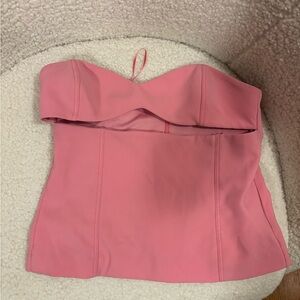 Pink Strapless Top